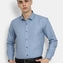 J White by Vmart Classic Micro Ditsy Printed CottonA Formal Shirt-image-80