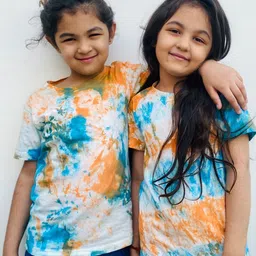 luyk Kids Red & Blue Pure Cotton Tie & Dyed DIY T-shirt Kit-19