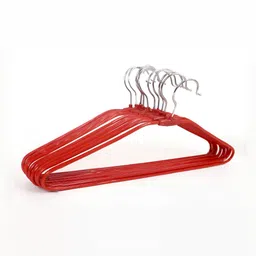 SINAL 10 Pieces Red Steel Clothes Hanger-12