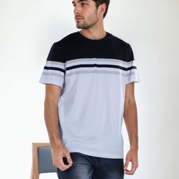 Celio Striped Monochrome T-shirt-picture-26