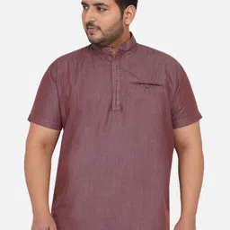 John Pride Plus Size Men Maroon Casual Shirt-21