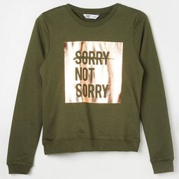 Fame Forever by Lifestyle Girls Olive Green Printed Cotton Sweatshirt-image-78