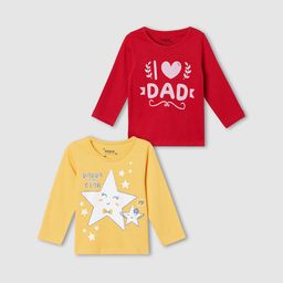 max Girls Pack Of 2 Pure Cotton T-shirts-image-114