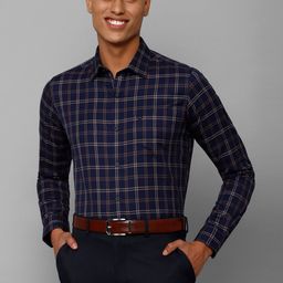 Allen Solly Men Slim Fit Tartan Checks Checked Cotton Formal Shirt-picture-35