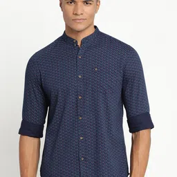 Turtle Men Slim Fit Printed Casual Pure Cotton Shirt-image-15