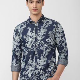 Peter England Casuals Men Slim Fit Printed Cotton Shirt-picture-16