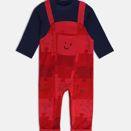 MINI KLUB Infants Printed Cotton Dungaree With T-Shirts-image-16