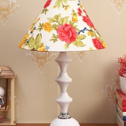 Foziq White Printed Table Lamps-12