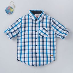 Ed-a-Mamma Boys Gingham Checks Cotton Casual Shirt-image-71