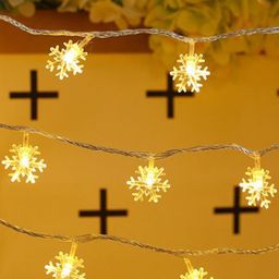 Glimmer Lightings Off White Snowflake String Lights-1