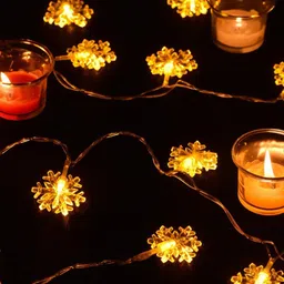 Glimmer Lightings Off White Snowflake String Lights image 4