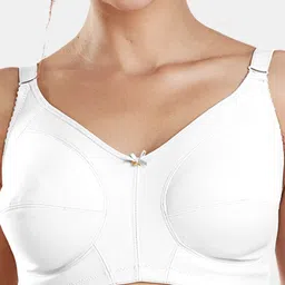 Dazzle White Solid Non-Padded Full Coverage Minimizer Bra image 2