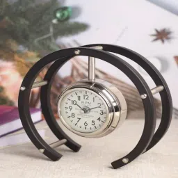 de maison decor Luna Serenade Silver Steel Table Clock-picture-21