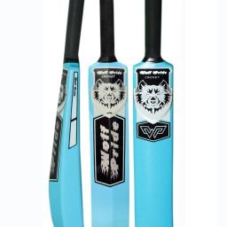 White & Black Grip Blue Cricket Bat Size 8 (34"X4.5")-N PVC/Plastic Cricket Bat For 15+ Yrs-image-7