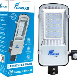 FORUS 50W LED Street Light With Motion Sensor Auto ON/ OFF, Cool White - Park ,Garden Motion Sensor Light-image-34