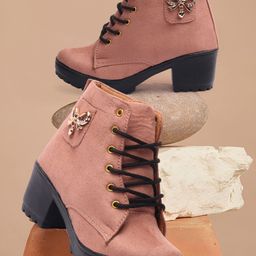 krafter Ankle Length High heel Walking Chunky Boots For Women / Girl's / Ladies Boots For Women-picture-0