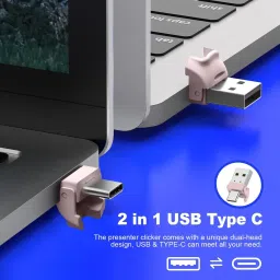 Jihaan USB Type C Clicker with Red Laser Pointer Long Range PPT Control long rang ppt control Presenter image 5
