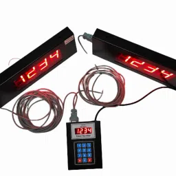 microdesigns 4-digit Token Display System with dual display units 5+5 m cable Indoor PA System image 3