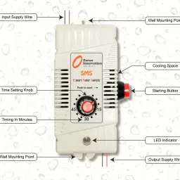Zeroo Innovation Smart Motor Switch Timer for Borewell And Water Pump upto 2HP Wired Sensor Security System image 4