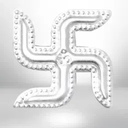 KMJ Pure Silver(chandi) Swastik/Sathiya for Pooja Temple Decorative Showpiec_i20 Decorative Showpiece - 2 cm-image-15
