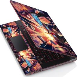 POINT ART HQ Laptop Skin Decal Sticker Glossy Vinyl Fits Size Bubble Free � Anime D.j Primium Matte Vinyl Laptop Decal 15.6-65