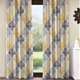 153 cm (5 ft) Polycotton Semi Transparent Window Curtain (Pack Of 2)-picture-13