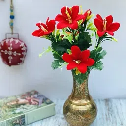 Artificial Flower Lily Bunch/Bouquet - Natural Multicolor Rose, Lily Artificial Flower-24