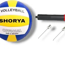 SHORYA SUPER HAND STITCHED VOLLEYBALL WITH AIR PUMP (PACK OF 1) Volleyball - Size: 4-picture-24