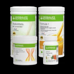 FORMULA 1 SHAKE STRAWBERRY-PROTEIN POWDER 200GM,AFRESH LEMON AND SHAKEMATE COMBO MANGO, TULSI Powder-24