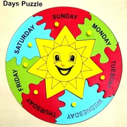 Day Puzzle With Knob Toy For kids Learning toy-12