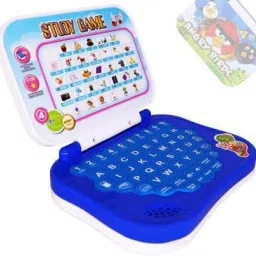 Study Game Toy laptop With Music And Alphabet Sound And Lights for new Kids | Educational mini Laptops | Learning small computer gaming Toys | Best Gift For boys girls Toddler kid | Color Multi (Multicolor)-1