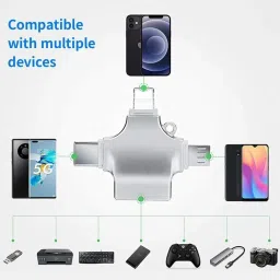 ULTRABYTES 4 in 1 SD Micro Card Reader for Phone PC Camera SD Card Adapter Card Reader image 3