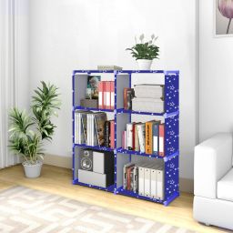 Multipurpose Collapsible Bookshelf 12 Racks Book Stand Almirah for Home & Kids Metal Open Book Shelf-21