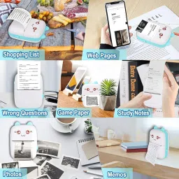 5SUPREME SE-Pocket Printer Portable Mini Printer Bluetooth JHGY1 Multi-function Monochrome Label Printer with Voice Activated Printing Google Assistant image 3