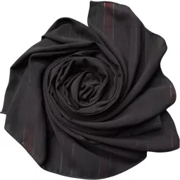 Self Design Georgette Women Black Fancy Scarf-image-19