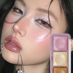 Highlighter Palette | With Mineral Oil & Creative Shimmer Look Highlighter-image-21