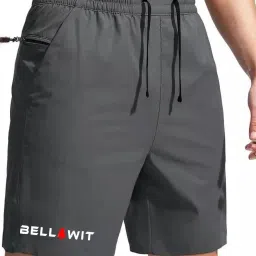 Solid Men Grey Casual Shorts-image-63