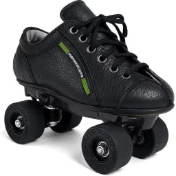 Honda PRO 30 Quad Skates with Rubber Wheels Fixed Body Roller (Black) Shoe Skates - Size 5 UK-image-1
