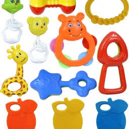 Set of 8 Pcs with Various Exciting Toys for New Borns & Infants Rattle-11