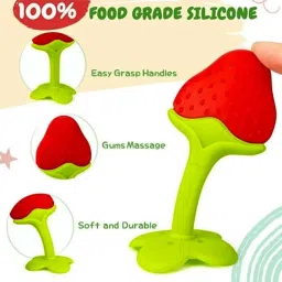 fuison BABY SPOON FEEDER WITH FRUIT TEETHER & NIBBLER Teether (BOTTLE +NIBBLER+TEETHER Feeder image 4