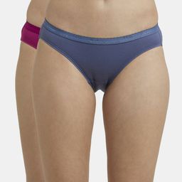 jockey Pack of 2 1525 Medium Coverage Super Combed Cotton Women Bikini Multicolor Panty-picture-31