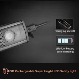 fitness scout USB Rechargeable Waterproof Cycle Light 300 Lumens 3 Lighting Modes LED Front Light image 5
