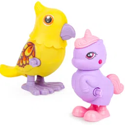Wind-Up Unicorn and Bird Jumping Crawling Walking Toy Set for Kids (Pack of 2) Rattle-16