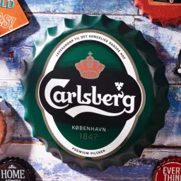eazywagon Green Metal Carlsberg 1847 Wall Decor-picture-20