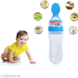 kidbee Baby Fruit Feeder Nibler With Spoon Feeding Bottle COMBO Feeder image 4