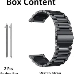KHR 22MM Heavy Metal Chain Strap with Secure Lock for Noise ColorFit Pro 5 Max , Noise ColorFit Pro 5 , Noise Fit Halo, Halo Plus , Icon 2 Elite, Invincible Plus (Check Model List) Smart Watch Strap image 5