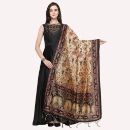 Pure Silk Printed, Self Design, Solid, Woven Multicolor Women Dupatta-image-52