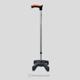 flamingo Stability Quadripod Walking Stick - Height Adjustable, Broad Quadra Base Walking Stick image 3