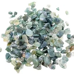 Moss Agate Chips Stone Crystal Pure Chips for Vastu, Crystal Healing Regular Round Crystal Stone-image-6