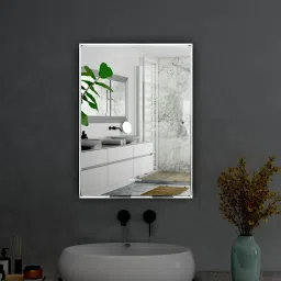 Bathroom Mirror/Mirror for Wall/Mirror for Wash Basin/Living Room - (18x12 inch) Bathroom Mirror-image-95